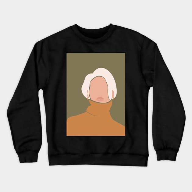 Blonde Bob Style Woman Crewneck Sweatshirt by JunkyDotCom